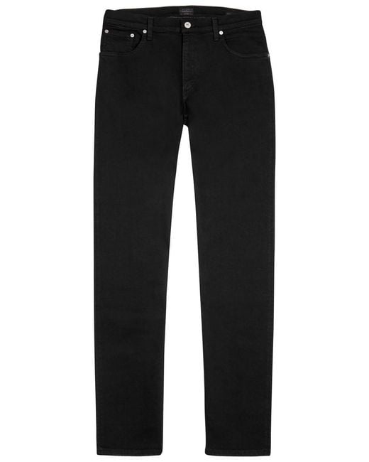 Citizens of Humanity Black Bowery Slim-Leg Jeans for men
