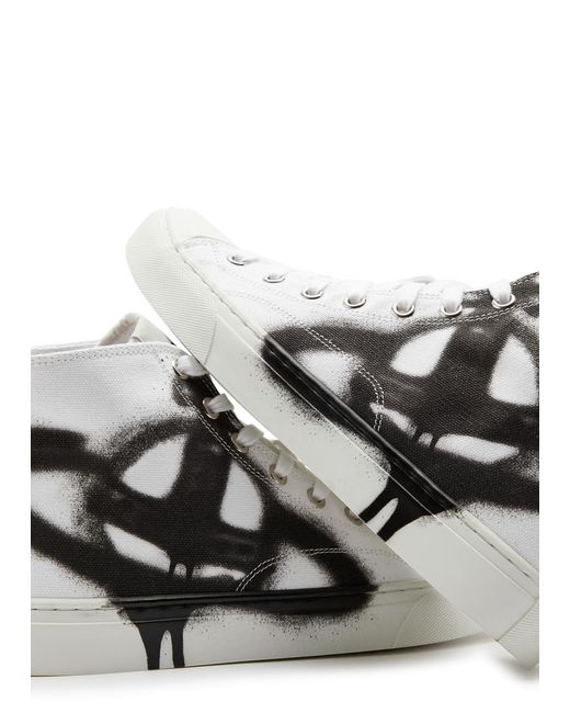 Vivienne Westwood White Orb-print Canvas High-top Sneakers