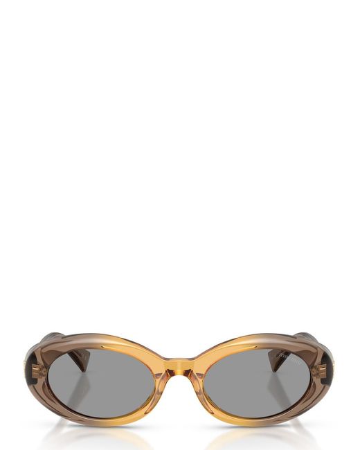 Miu Miu Natural Rêverie Round-Frame Sunglasses