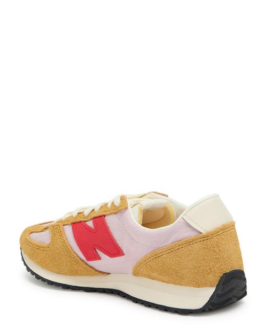 New Balance Pink 471 Panelled Brushed Suede Sneakers