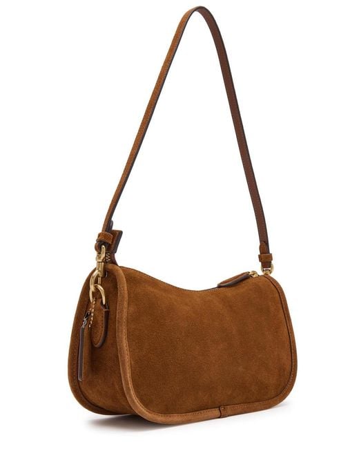 COACH Brown Waverly Suede Cross-Body Bag