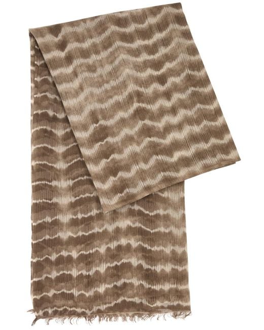 Denis Colomb Brown Boa Tie-dyed Cashmere And Silk-blend Scarf