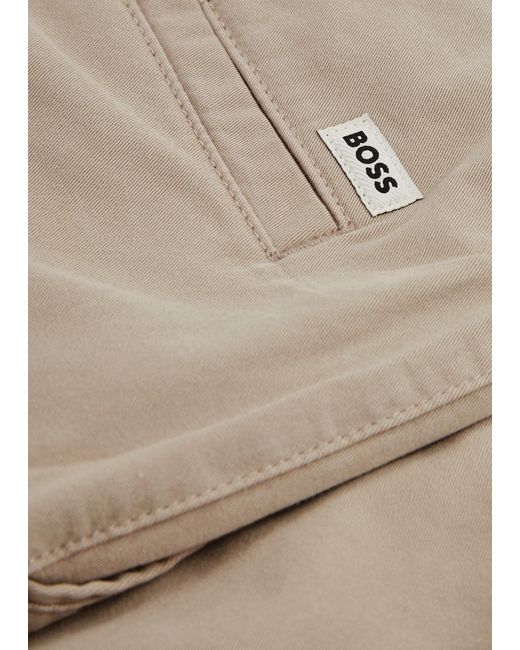 Boss Natural Kane Stretch-Cotton Chinos for men