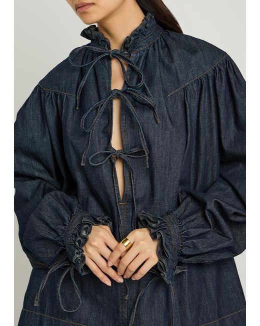 Dries Van Noten Blue Catya Denim Blouse