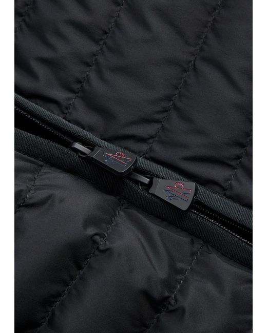 Moncler Black Panelled Cotton-Blend And Shell Jacket for men