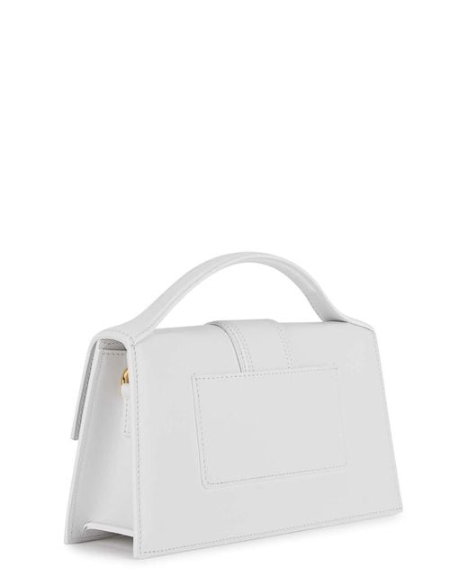 Jacquemus White Le Grande Bambino Leather Top Handle Bag