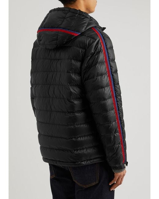 Moncler Black Agout Quilted Shell Jacket for men