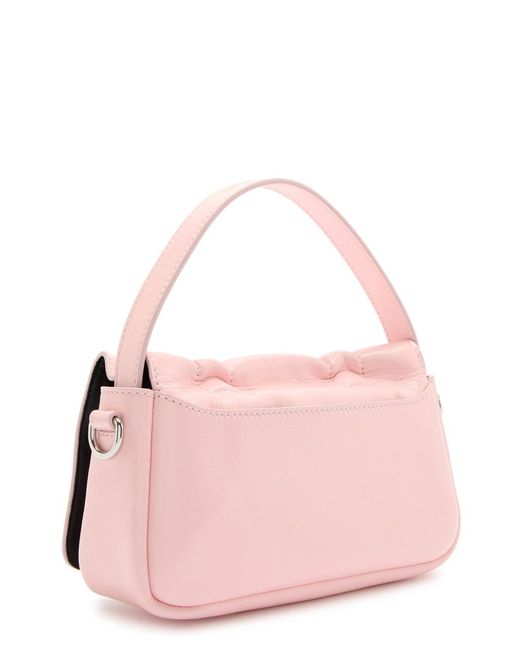 Acne Pink Mini Multipocket Leather Top Handle Bag