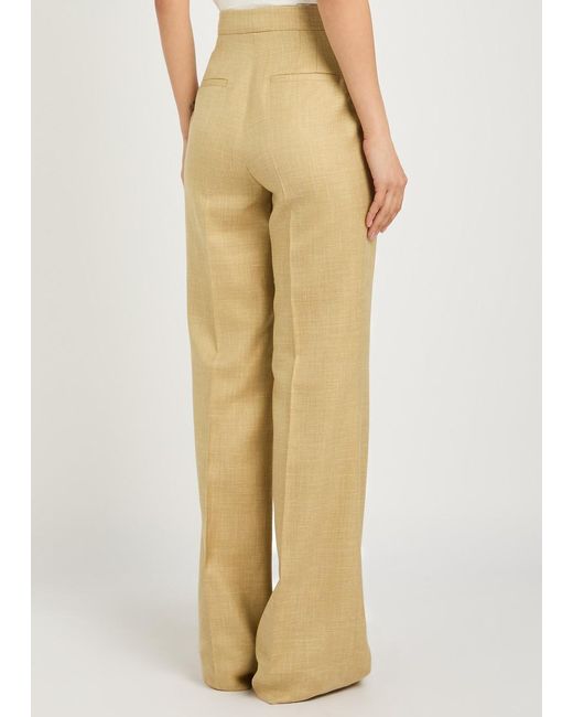 Gabriela Hearst Natural Vesta Straight-Leg Trousers