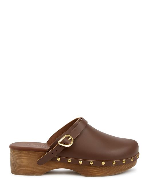 Ancient Greek Sandals Brown Leather Clogs - Lyst