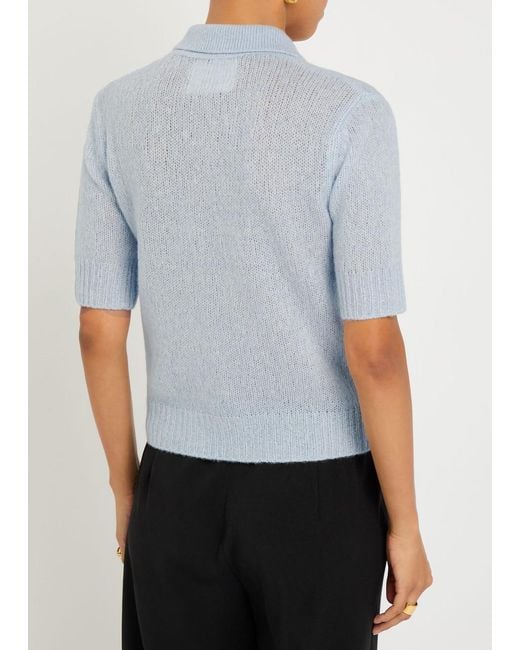 Lisa Yang Blue Masy Cashmere And Silk-Blend Top