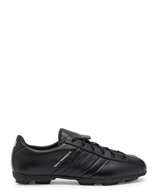Y-3 Black Leather Sneakers for men