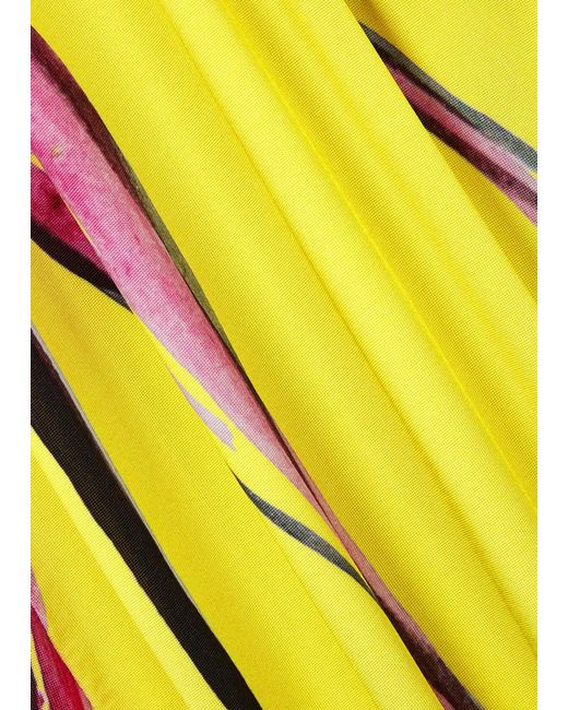 Louisa Ballou Yellow Sea Breeze Printed Stretch-jersey Maxi Dress