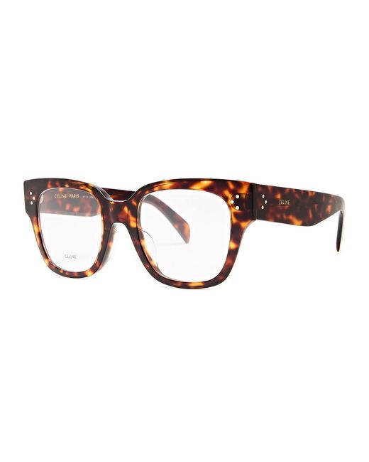 Céline Brown Square-Frame Optical Glasses, , Square Sunglasses