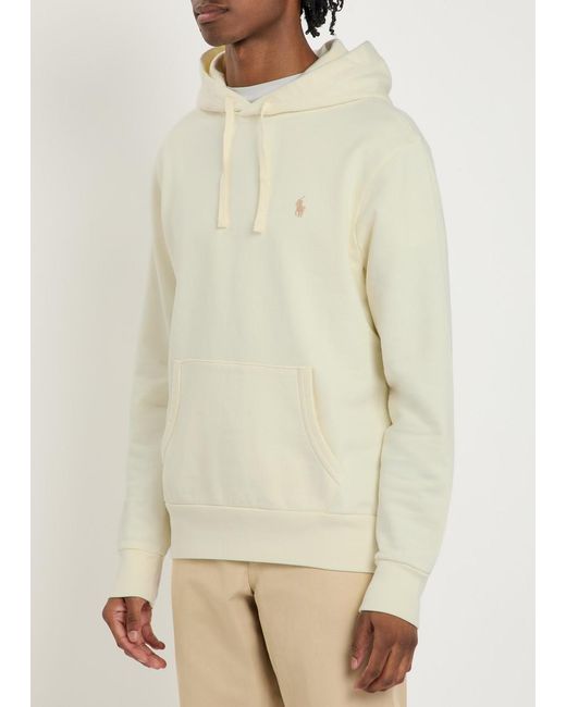 Polo Ralph Lauren Natural Logo-Embroidered Hooded Cotton Sweatshirt for men