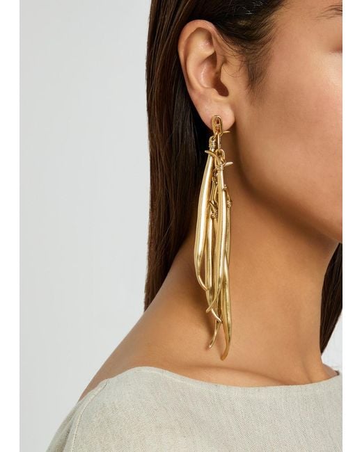 Jacquemus Metallic Les Bouclés Haricots Drop Earrings