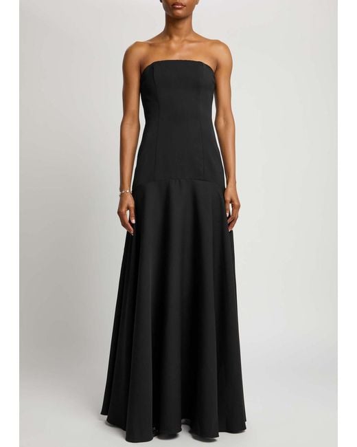 Odd Muse Black Ultimate Muse Strapless Twill Maxi Dress