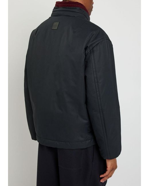 Loewe Black Hooded Padded Cotton-Blend Jacket for men