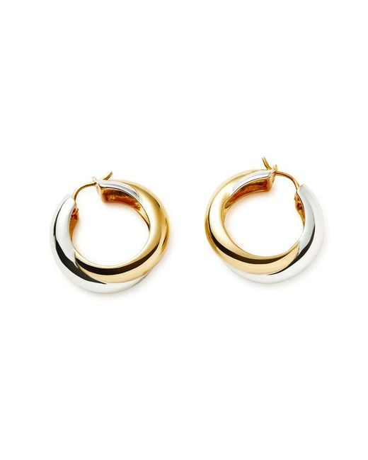 Missoma Metallic X Lucy Williams Entwine Two-tone Hoop Earrings