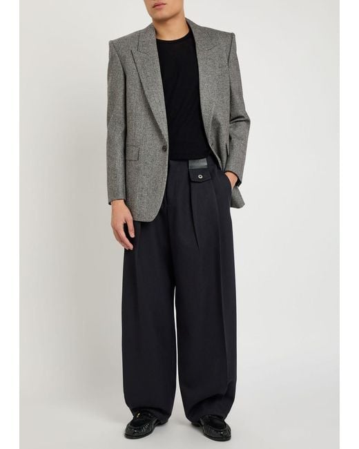 Saint Laurent Black Checked Wool Blazer for men
