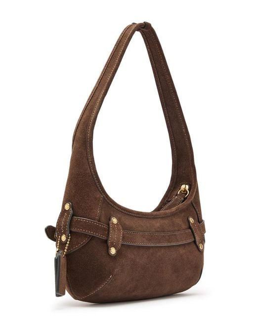 COACH Brown Belted Ergo 26 Suede Shoulder Bag
