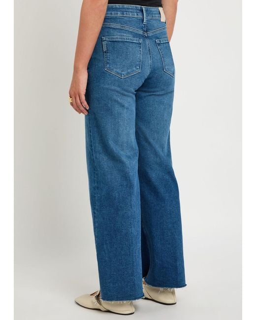 PAIGE Blue Anessa Wide-Leg Jeans