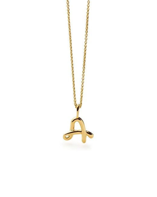 Missoma Metallic Initial A Mini 18Kt Vermeil Necklace