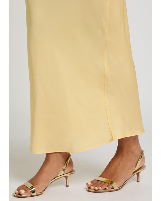 Aquazzura Natural So Nude 50 Metallic Leather Sandals