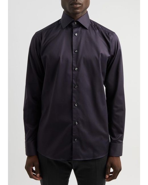 Eton of Sweden Blue Cotton-Twill Shirt for men