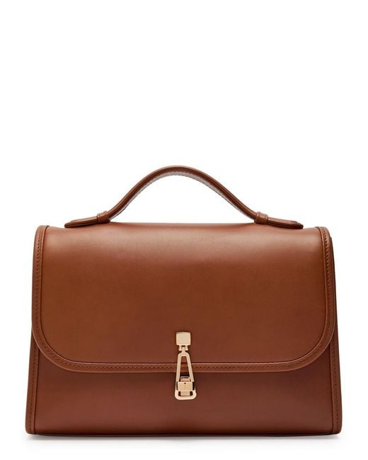 Gabriela Hearst Brown Leonora Medium Leather Top Handle Bag