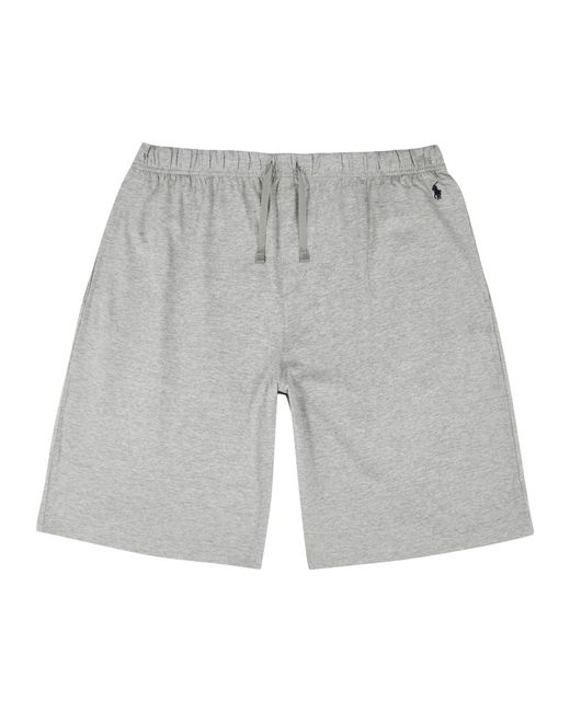 Polo Ralph Lauren Gray Logo-embroidered Cotton Shorts for men