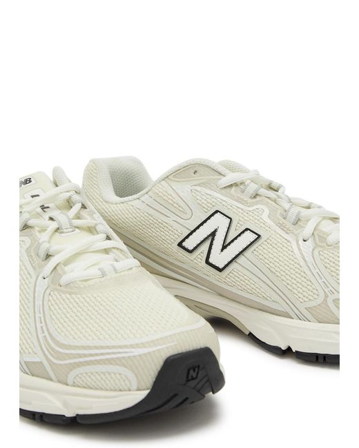 New Balance White 740 Panelled Mesh Sneakers