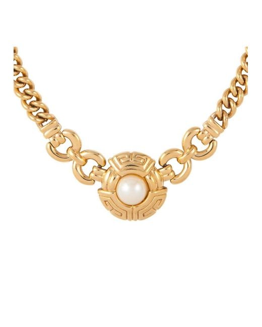 Susan Caplan Metallic Givenchy Faux Pearl Chunky Necklace