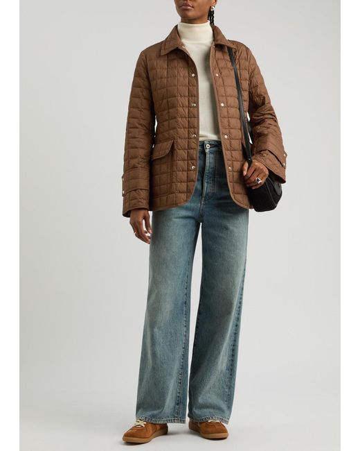 Moncler Brown Epinal Quilted Shell Jacket
