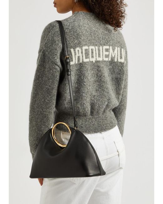 Jacquemus Black Le Calino Leather Top Handle Bag