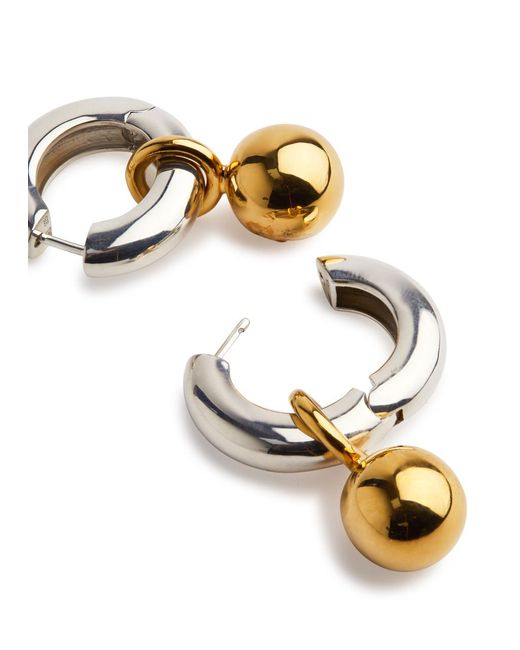 Agmes Metallic Sonia Two-tone Hoop Earrings