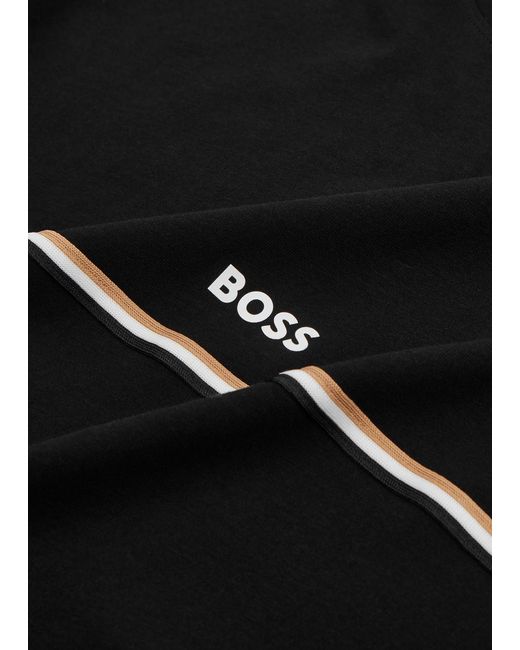 Boss Black Logo-Print Stretch-Cotton T-Shirt for men