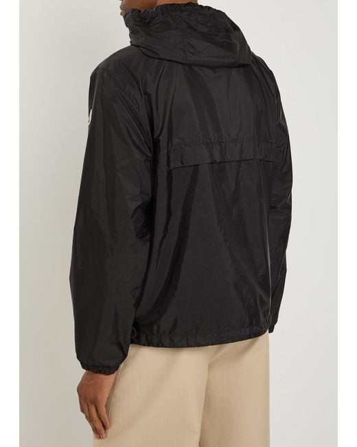 Moncler Black Nidge Hooded Nylon Jacket for men