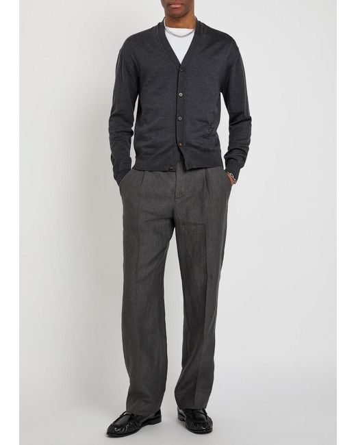 Jacquemus Blue Le Cardigan Merino Wool-Blend Cardigan for men