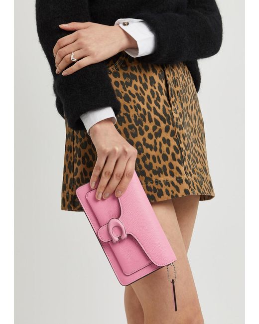 COACH Pink Tabby Leather Wallet-on-chain