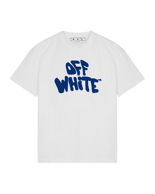 Off-White c/o Virgil Abloh Logo Print T-shirt in White | Lyst