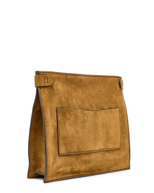 Metier Brown Stowaway Suede Cross-Body Bag