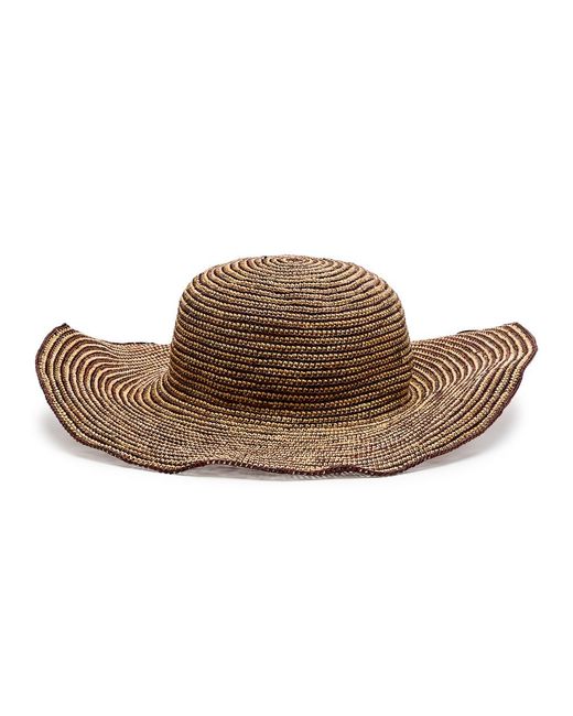 Sensi Studio Brown Panama Straw Hat