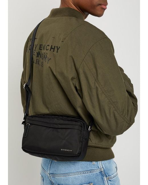 Givenchy Black Essential Nylon Cross-Body Camera Bag for men