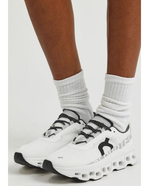 On Shoes White Cloudmster Mesh Panelled Sneakers