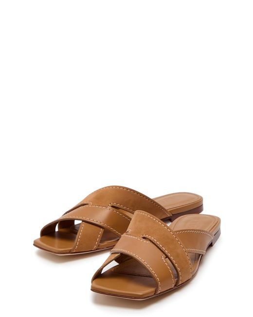 Tod's Brown Square-Toe Suede And Leather Sandals