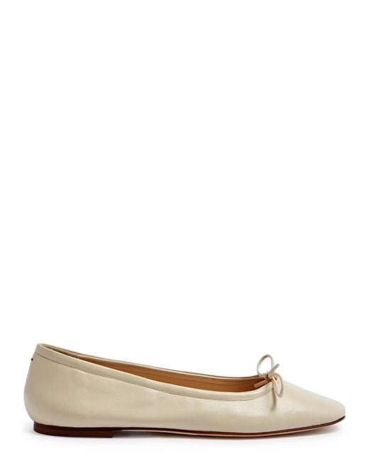 Aeyde White Delfina Leather Ballet Flats