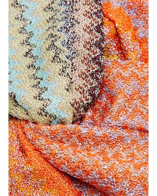 Missoni Multicolor Zigzag-intarsia Knitted Headband