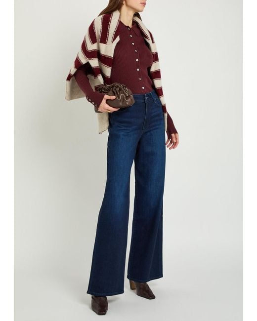 PAIGE Blue Anessa Wide-Leg Jeans