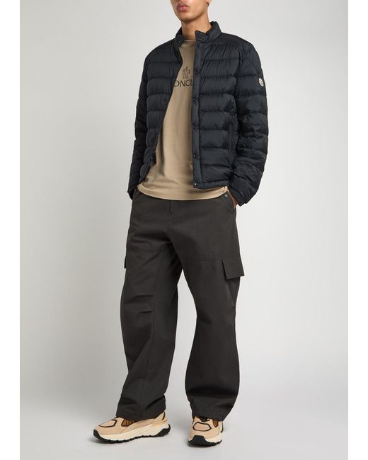 Moncler Black Quilted Nylon Jacket for men